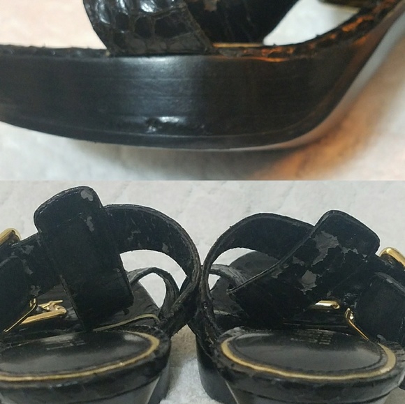 Sold 🇺🇸⚘Lauren Ralph Snakeskin Leather Sandals - Picture 6 of 7